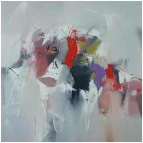 Ohne Titel,   Oel au f Leinwand, Format 100  x 100 cm.VERKAUFT