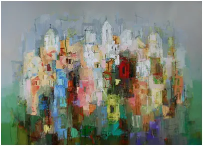 Boulogne-sur-Mer,  Oel auf Leiwand,Format 100 x 140 cm.  Verkauft