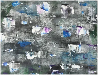 Lilie See,  Oel auf Leiwand, Format 100 x 140 cm.
