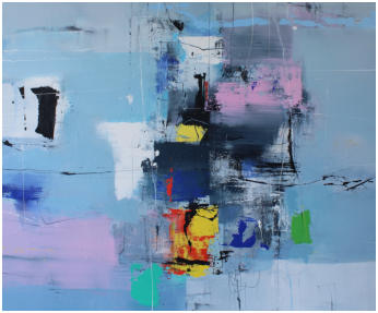 "Castle in the Air of Longing"   Oel auf Leiwand, Format 100 x 120 cm. VERKAUFT
