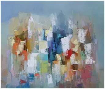 Saint Tropez III,  Oel auf Leiwand, Format 100 x 120 cm. VERKAUFT