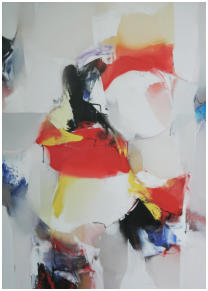 Frühling II   Oel auf Leiwand, Format 140 x 100 cm. VERKAUFT