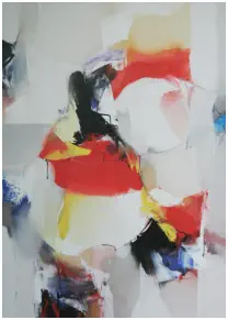 Frühling II   Oel auf Leiwand, Format 140 x 100 cm. VERKAUFT