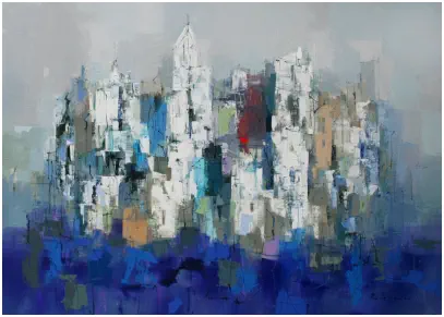 Déjà-vu,  Oel auf Leiwand, Format  100 x 140 cm. VERKAUFT