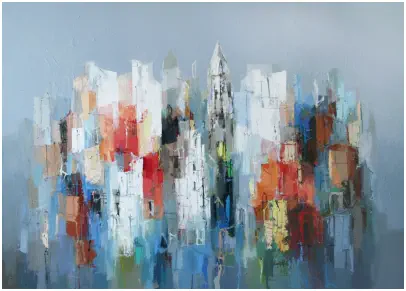 Saint Raphael, Oel auf Leiwand, Format  100 x 140 cm, 