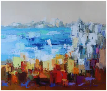 Cote`Azur VIII,  Oel auf Leiwand, Format  100 x 120 cm, 