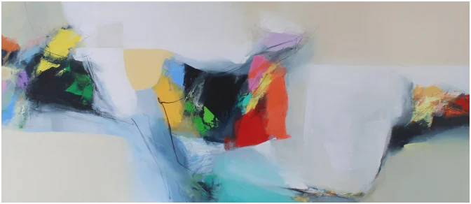 Fly with me...,  Oel auf Leiwand, Format 60 x 140 cm.  VERKAUFT