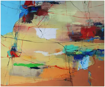 "Emotionale Resonanz"  Oel auf Leiwand, Format 100 x 120 cm.