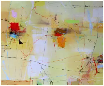 "Territory of Desire"  Oel auf Leiwand,  Format 100 x 120  cm., 