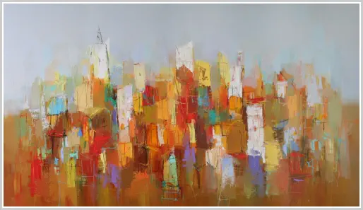 Cap d’Antibes,  Oel auf Leiwand, Format  80 x 140 cm. VERKAUFT