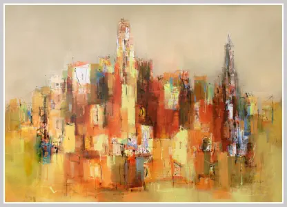 Saragossa, Oel auf Leiwand, Format 100 x 140 cm. 