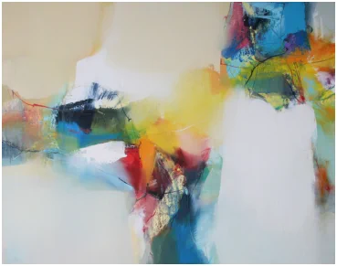 Frühling,  Oel auf Leiwand,  Format 100 x 120 cm. VERKAUFT