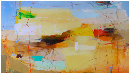 Wilderness of Independence,  Oel auf Leiwand, Format 80 x 140 cm. 
