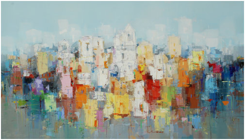 Land of Silence, Oel auf Leinwand, Format 80 X 140 cm. 